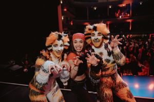 Sara Chase Emma Sofia and Alex Brightman Photo