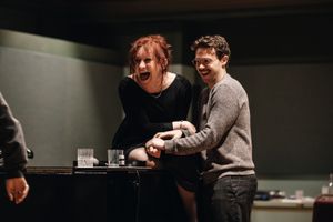 END OF THE RAINBOW. Jinkx Monsoon (Judy Garland) and Adam Filipe (Anthony). Photograp Photo