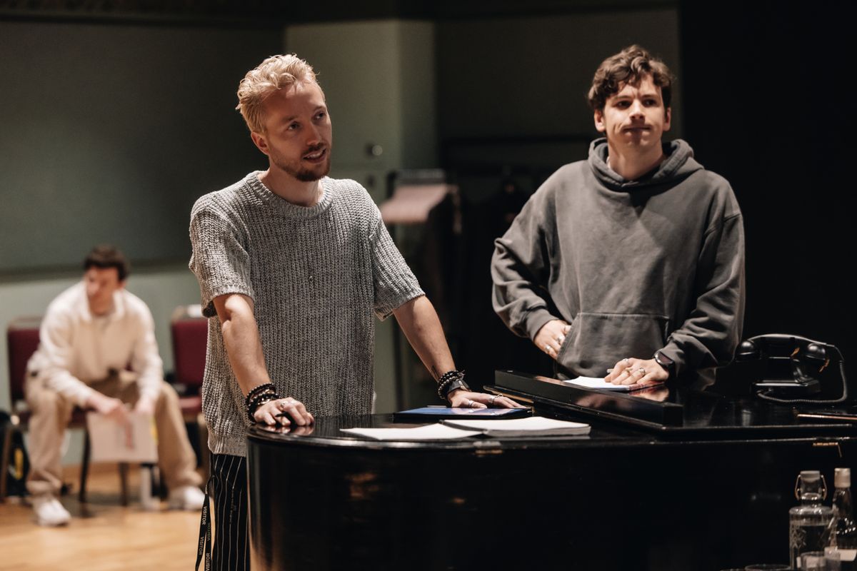 END OF THE RAINBOW. Rupert Hands and Jacob Dudman (Mickey). Photograph by Danny Kaan at 