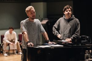 END OF THE RAINBOW. Rupert Hands and Jacob Dudman (Mickey). Photograph by Danny Kaan Photo