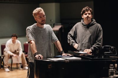 END OF THE RAINBOW. Rupert Hands and Jacob Dudman (Mickey). Photograph by Danny Kaan Photo