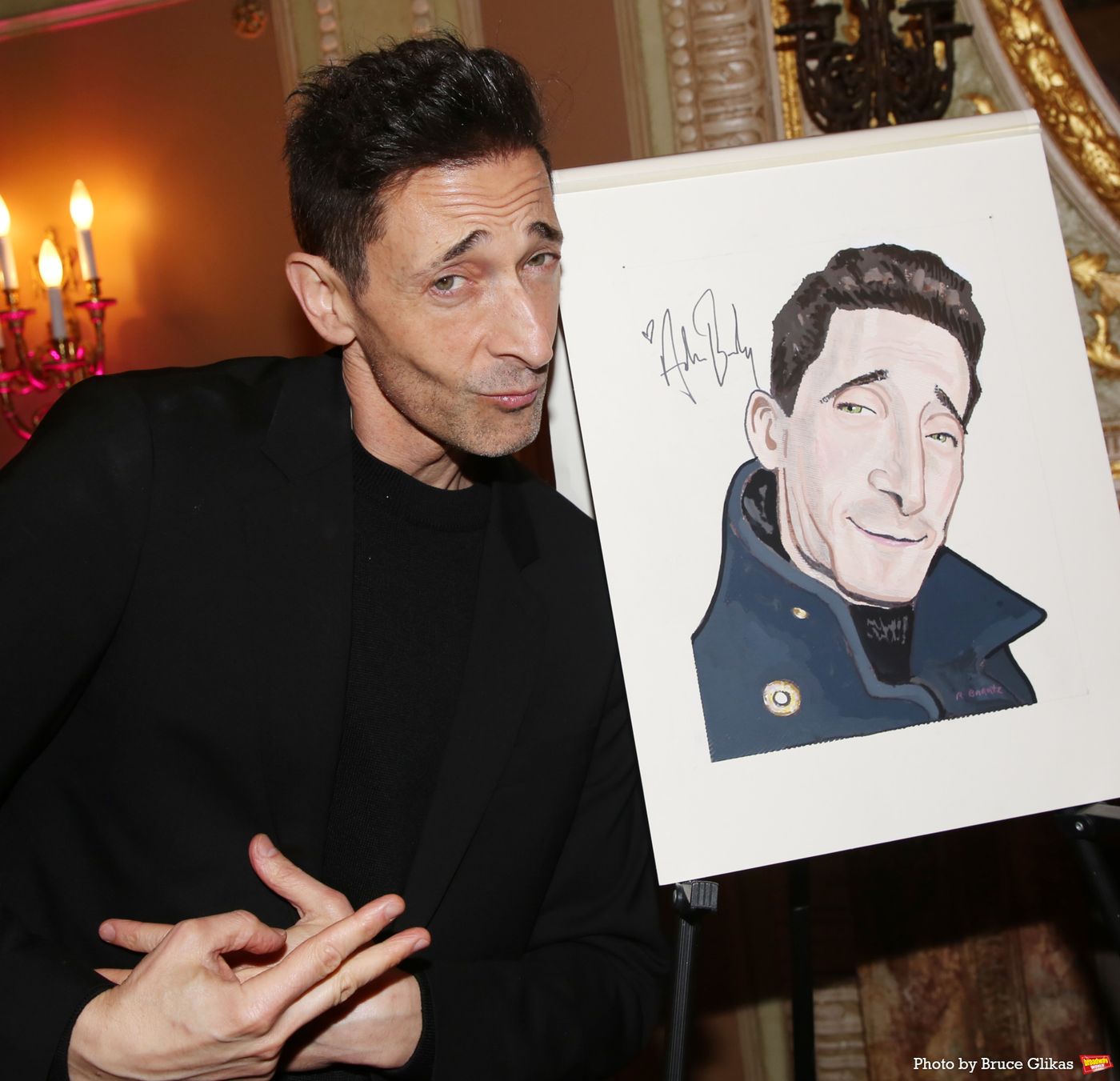 Photos: THE FEAR OF 13's Adrien Brody Receives Sardi's Portrait  Image