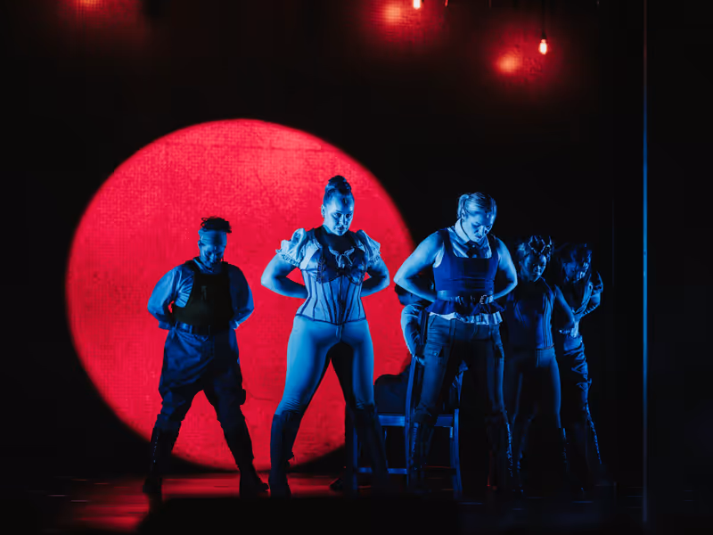 Katie German, Justine Westby, Kaleigh Gorka, Chariz Faulmino, Henna Matharu. Photo Curtis Perry