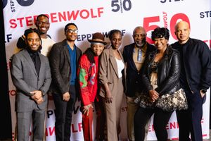 Ensemble member Jon Michael Hill, playwright/ensemble member Tarell Alvin McCraney, e Photo