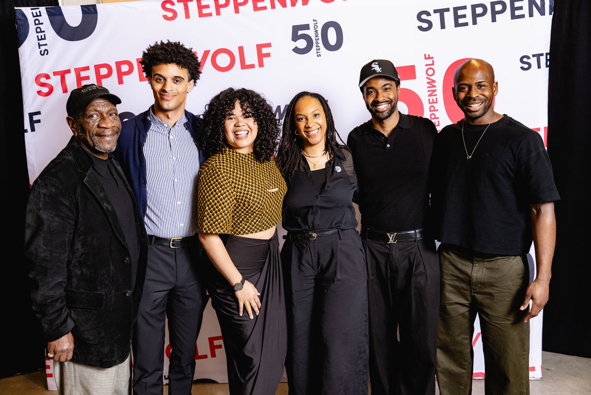 Windfall understudies Willie B. Goodson, Robert Hunter Bry, Melissa DuPrey, Jalyn Greene, DeMorris Burrows and Bryan Nicholas Carter at 