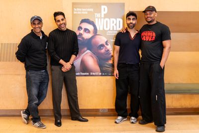 Esh Alladi , Dr Ranj Singh, Waleed Akhtar and Director Anthony Simpson-Pike Photo