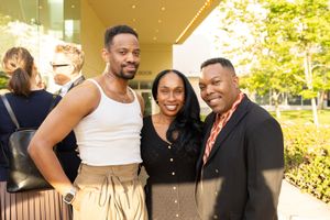 Playwright Reggie D. White, NAACP Orange County Branch President Deirdre R. Harris an Photo