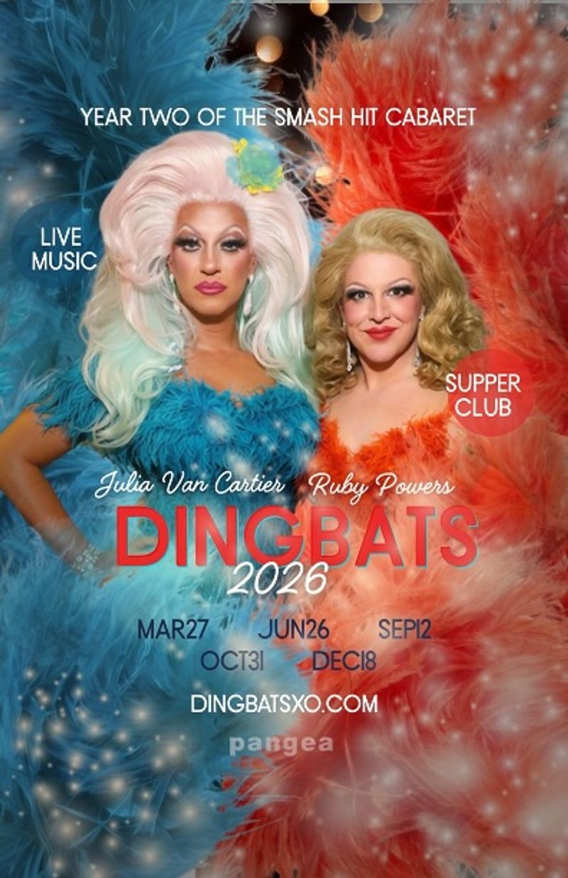Interview: Drag Duo Ruby Powers And Julia Van Cartier Bring DINGBATS to Pangea Image
