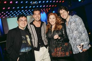 Bowen Yang, Matt Rogers, Lisa Ann Walter Photo