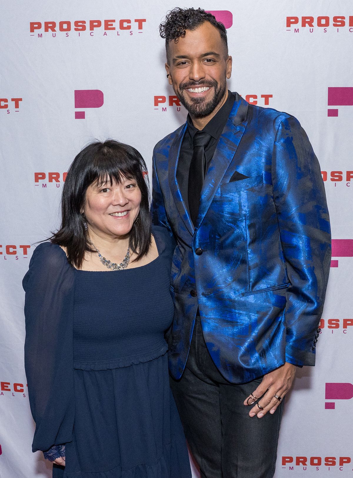 01.Co-hosts Ann Harada and Brandon Contreras at Photos: LaChanze, Ken Davenport, Lindsay Mendez, and More Honored At Gala & Muse Awards