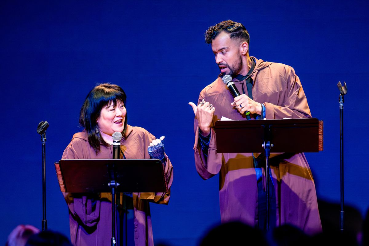 18b.Co-hosts Ann Harada and Brandon Contreras at 