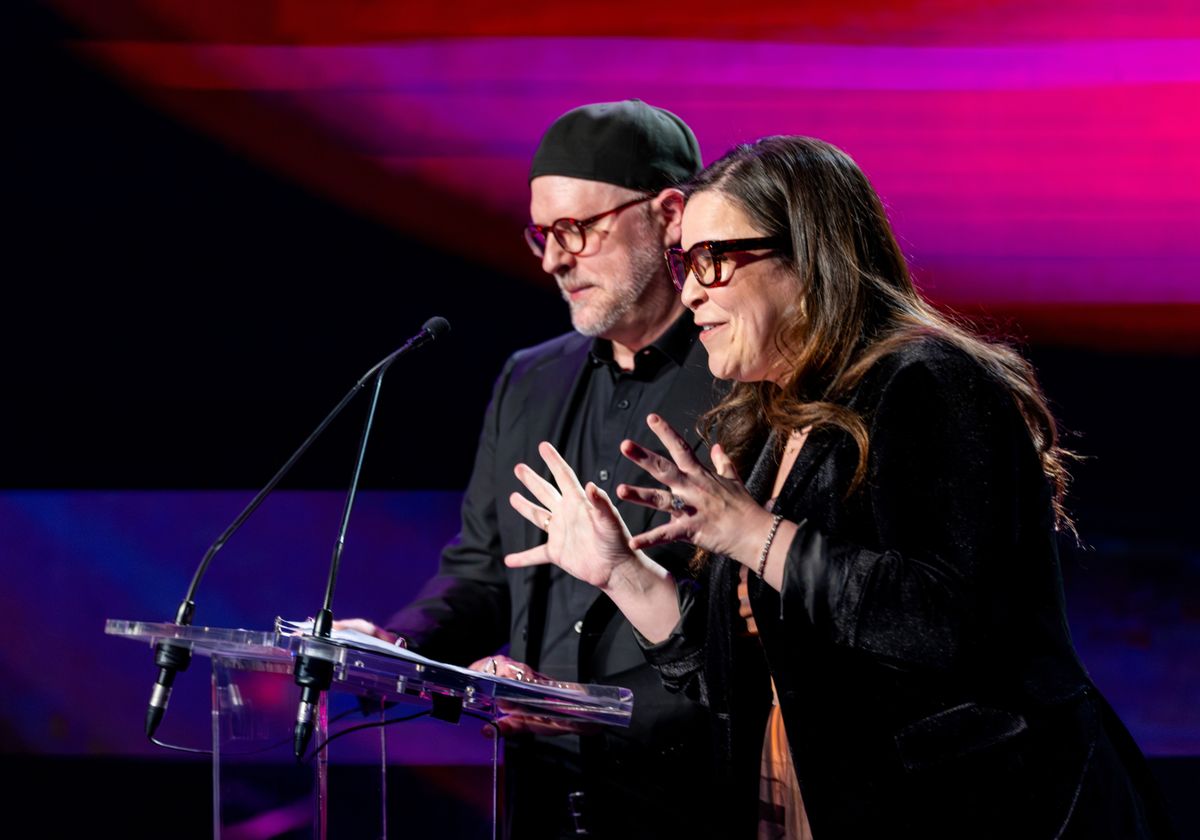 20.Honorees Ryan Scott Oliver and Lindsay Mendez at 