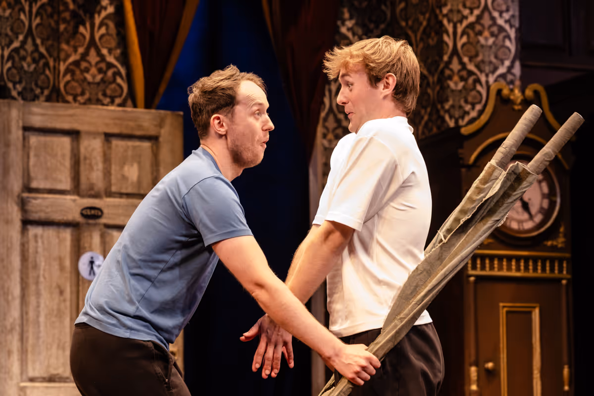 Alex Bird, Joshua Lendon at Photos: THE PLAY THAT GOES WRONG 13th London Cast in Rehearsal