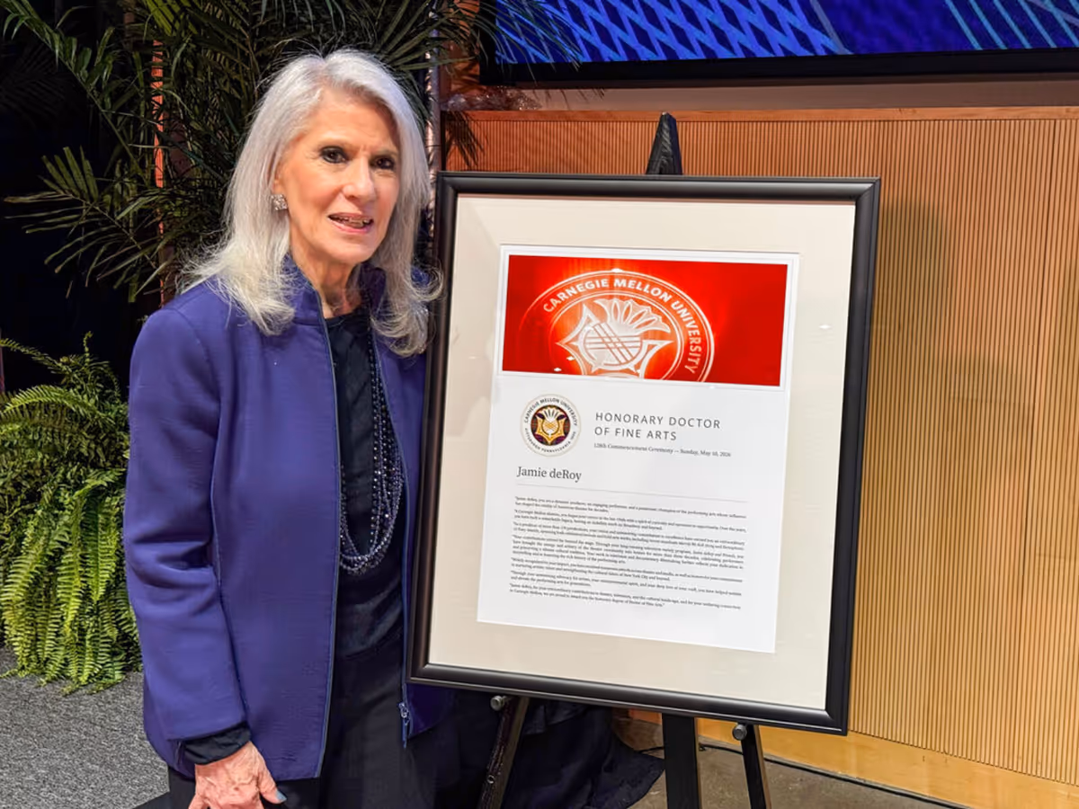 Jamie DeRoy at Photos: Producers Jamie deRoy Receives Honorary Doctor of Fine Arts Degree at Carnegie Mellon