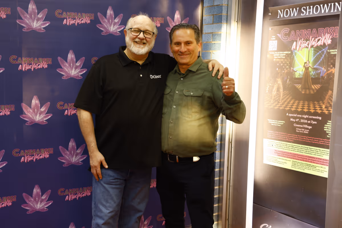 Peter Shafran and Jonathan Mann at Photos: CANNABIS! A VIPER VAUDEVILLE Screening at Cinema Village
