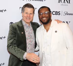 NEW YORK, NEW YORK - MAY 14: (L-R) Bill Rauch and Zhailon Levingston pose at The 79th Annual Tony Awards Meet The Nominees Press Event At Sofitel New York at Sofitel New York on May 14, 2026 in New York City. (Photo by Bruce Glikas/Getty Images) @ BroadwayWorld NEW YORK, NEW YORK - MAY 14: (L-R) Bill Rauch and Zhailon Levingston pose at The 79t Photo