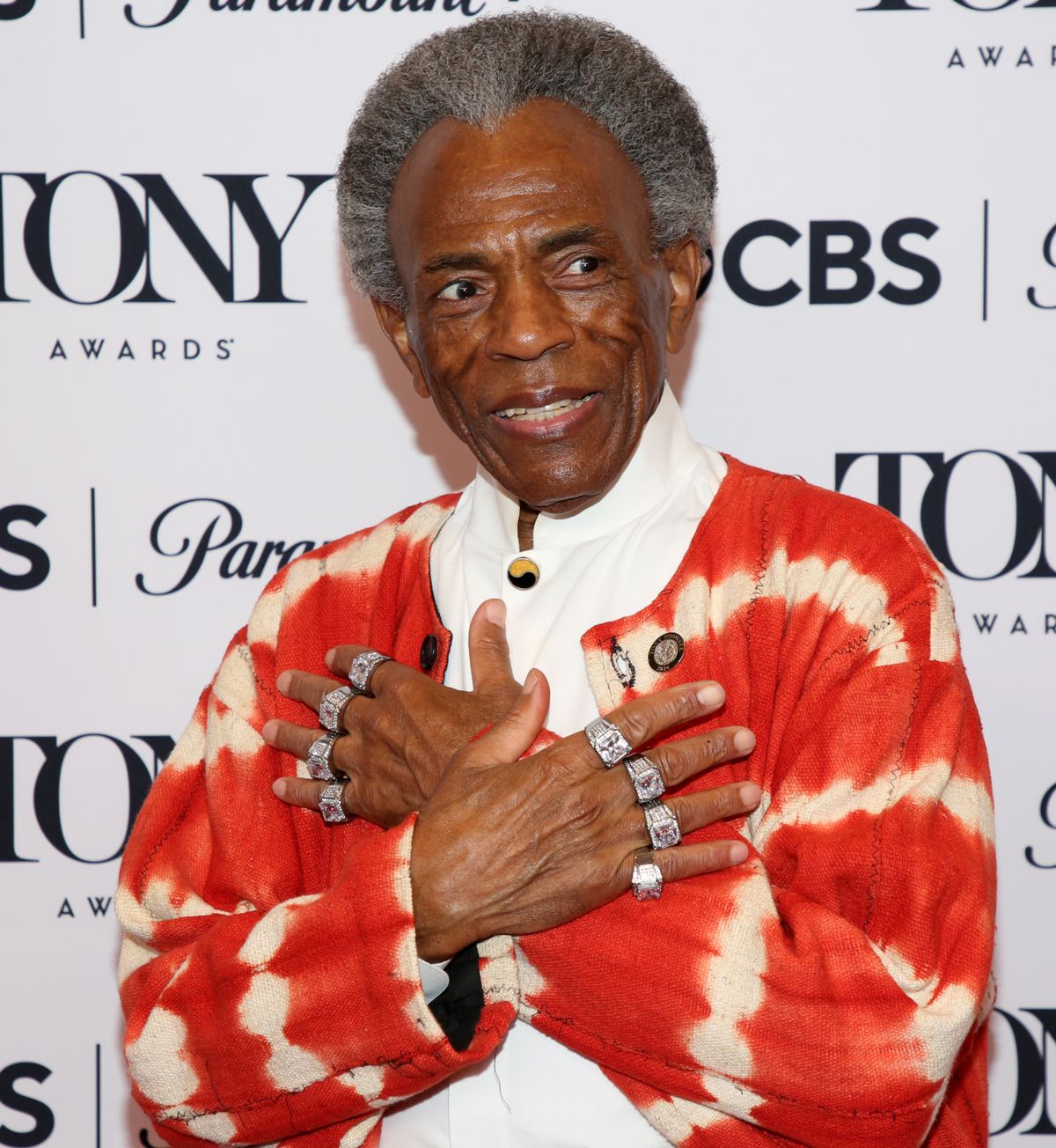 NEW YORK, NEW YORK - MAY 14:  André De Shields poses at The 79th Annual Tony Awards Meet The Nominees Press Event At Sofitel New York at Sofitel New York on May 14, 2026 in New York City. (Photo by Bruce Glikas/Getty Images) at Photos: Meet the 2026 Tony Award Nominees