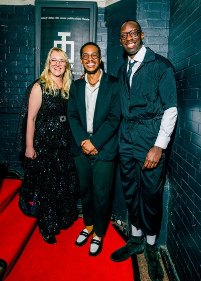 Artistic Director Meghan Finn, performer Savon Bartley, and Artistic Direcor Johnny G Photo