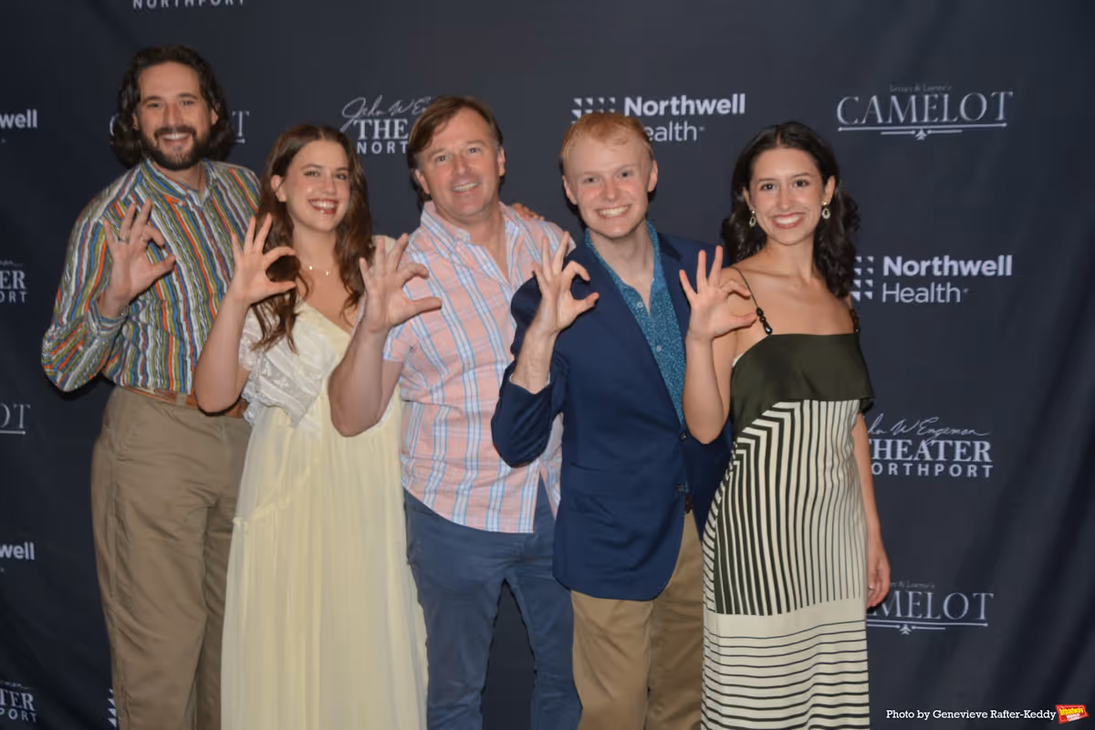 John Alejandro Jeffords, Lily Grubert, Drew Humphrey, James Kelley Carroll and Jaz Gomez at Photos: CAMELOT Celebrates Opening Night At The John W. Engeman Theater