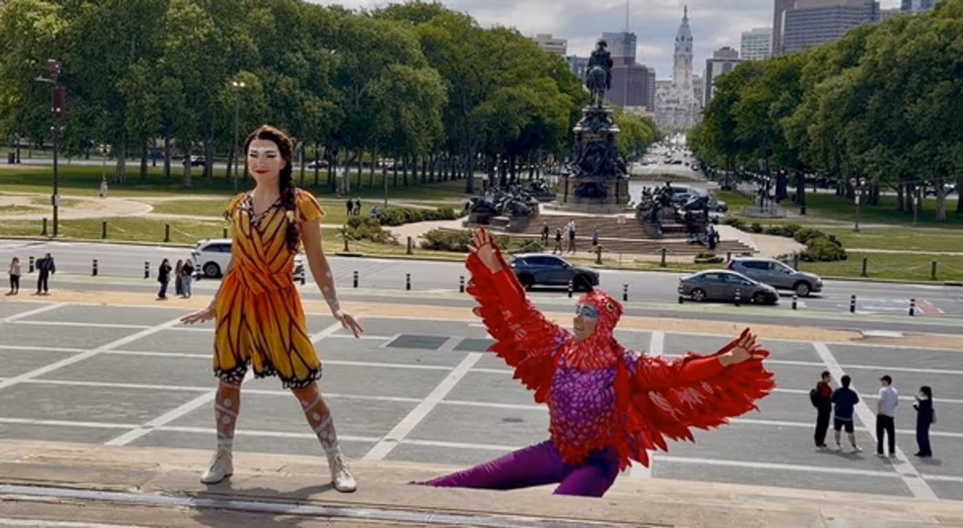 Photos: PHOTOS: Cirque Du Soleil's LUZIA Pops-Up At Philadelphia Art Museum Rocky Steps Image