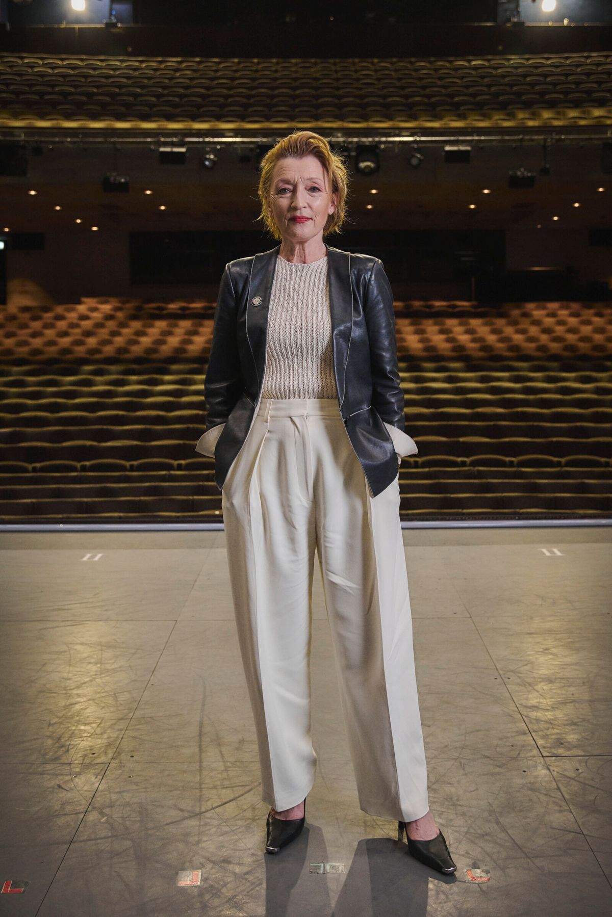Lesley Manville at Photos: Lesley Manville Receives Tony Nominee Pin from Marianne Elliott
