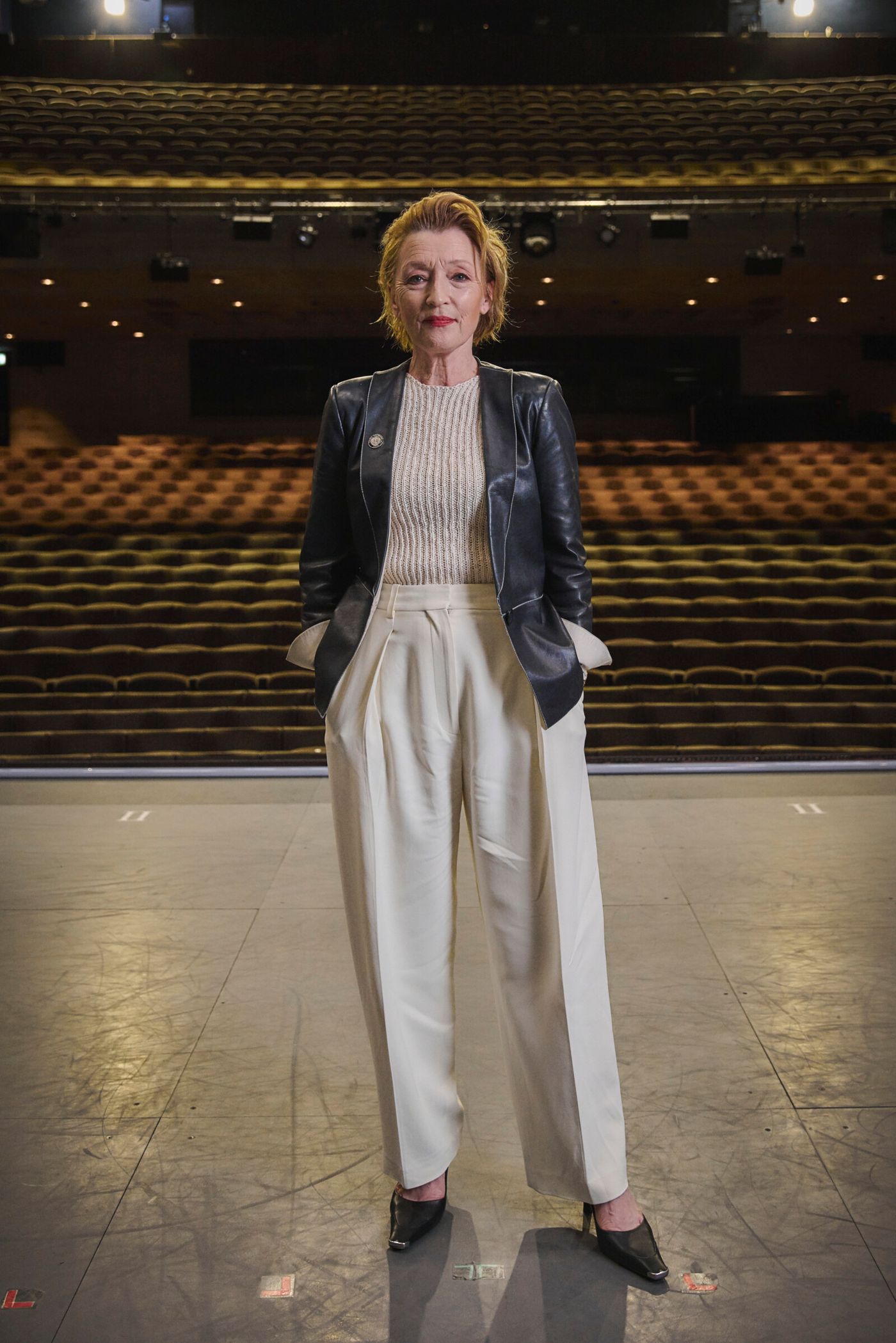 Photos: Lesley Manville Receives Tony Nominee Pin from Marianne Elliott Image