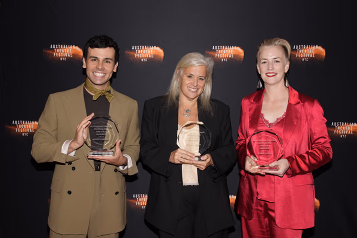 Ainsley Melham, Hanne Larsen, Carmel Dean at Photos: Australian Theatre Festival NYC Gala Honors Carmel Dean, Ainsley Melham & Hanne Larsen