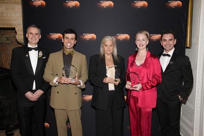 Mark Barford, Ainsley Melham, Hanne Larsen, Carmel Dean, Connor Delves Photo