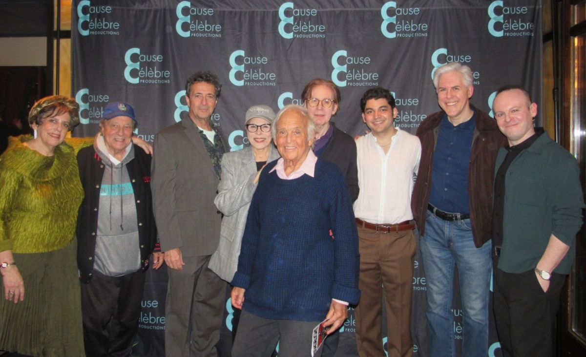 Susan Charlotte, Dan Grimaldi, Stephen Schnetzer, Roberta Wallach, Martin Garbus, 
Timothy Doyle, Johnny Anthony, Ian Lithgow, Jonathan Spivey at Photos: THE PEOPLE VERSUS LENNY BRUCE Opens Off-Broadway