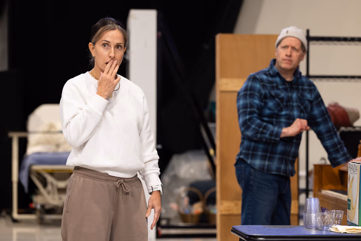 Audrey Francis and Tim Hopper at Photos: Gary Cole and More in CATCH AS CATCH CAN In Rehearsal at Steppenwolf Theatre