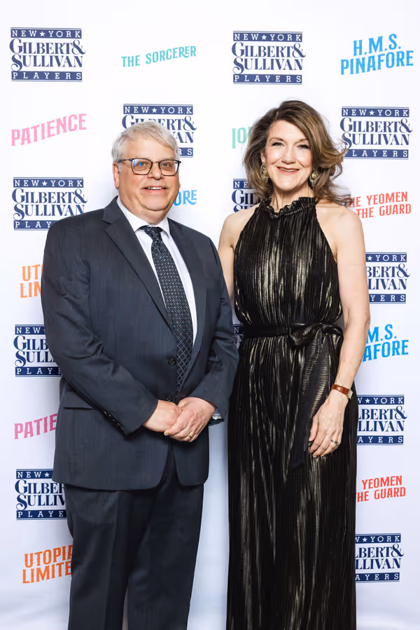 NYGASP Chairman of the Board, James Lessersohn and Victoria Clark Photo