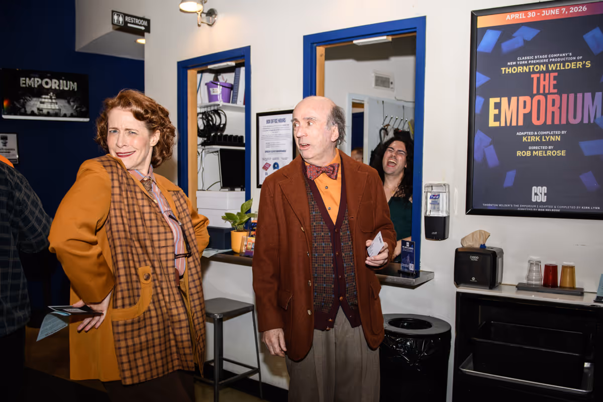 Eva Kaminsky, Patrick Kerr at Photos: Thornton Wilder's THE EMPORIUM Opens at Classic Stage Company