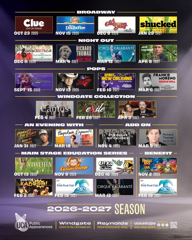 Reynolds Performance Hall Reveals 2026/2027 Season Image