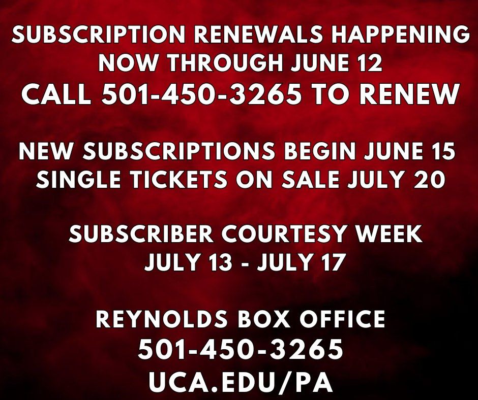 Reynolds Performance Hall Reveals 2026/2027 Season Image