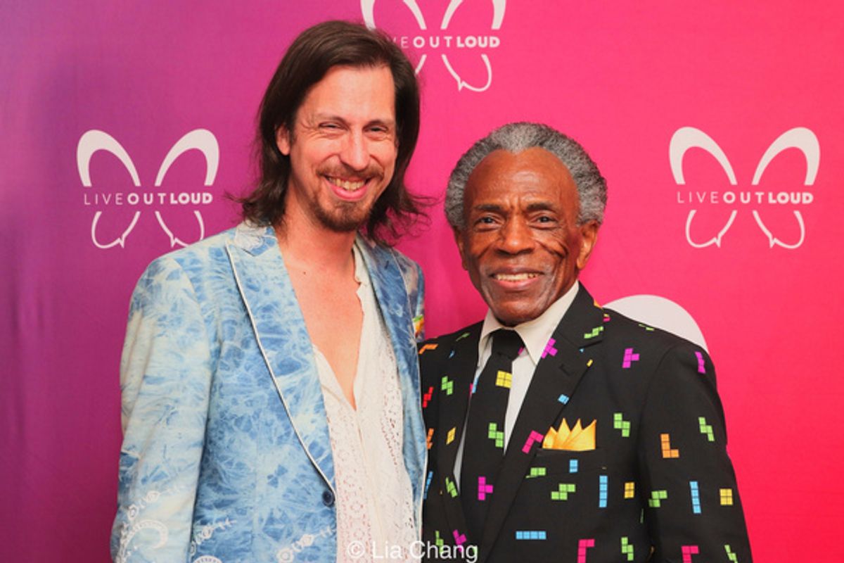 Drew Wutke and Andre De Shields at Photos: André De Shields Receives 2026 Legend Award at Live Out Loud's 25th Anniversary Gala