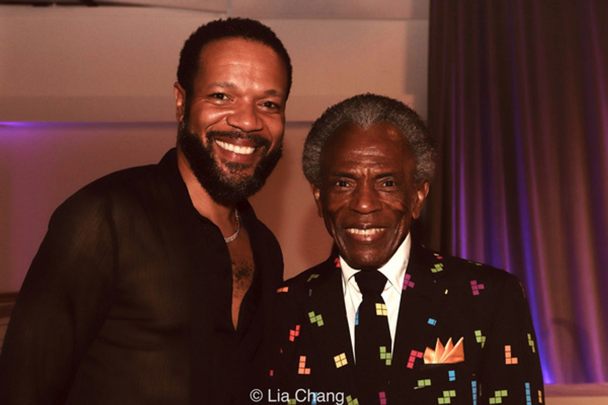 Jason Veasey and Andre   De Shields at Photos: André De Shields Receives 2026 Legend Award at Live Out Loud's 25th Anniversary Gala