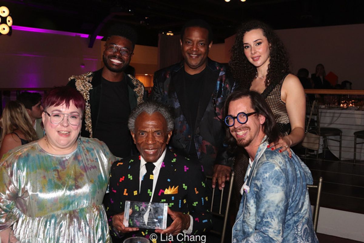 Madge Dietrich, Dr. Edward W. Hardy, Andre   De Shields, John-Andrew Morrison, Drew Wutke, and Shereen Ahmed at Photos: André De Shields Receives 2026 Legend Award at Live Out Loud's 25th Anniversary Gala
