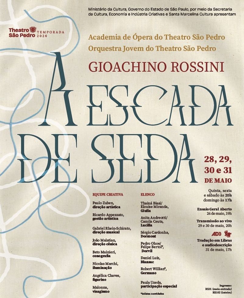 Theatro São Pedro Brings Secret Love, Chaos and Crescendos in Rossini’s THE SILKEN LADDER (A Escada de Seda) Image