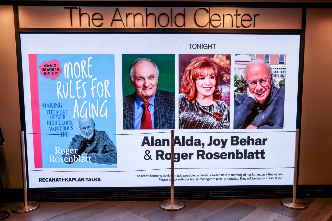 Photos: Roger Rosenblatt Talks 'More Rules for Aging' With Alan Alda and Joy Behar Image