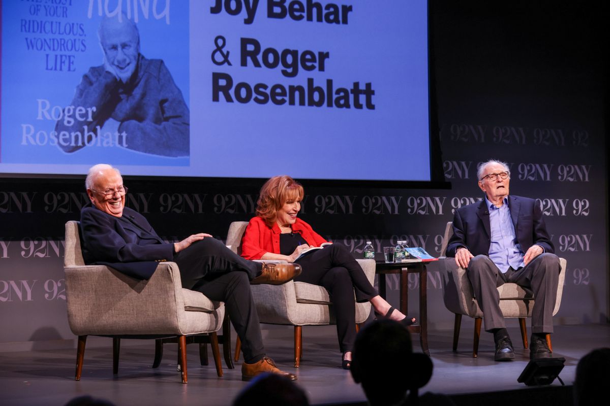 Roger Rosenblatt, Joy Behar,  Alan Alda at Photos: Roger Rosenblatt Talks 'More Rules for Aging' With Alan Alda and Joy Behar