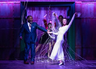 Wendell Pierce and Olivia Cygan with Em Whitworth, Melanie Field, and Cole Sitilides  Photo