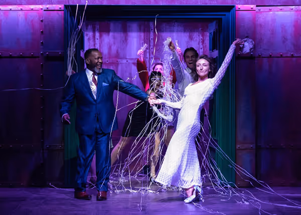Wendell Pierce and Olivia Cygan with Em Whitworth, Melanie Field, and Cole Sitilides Photo