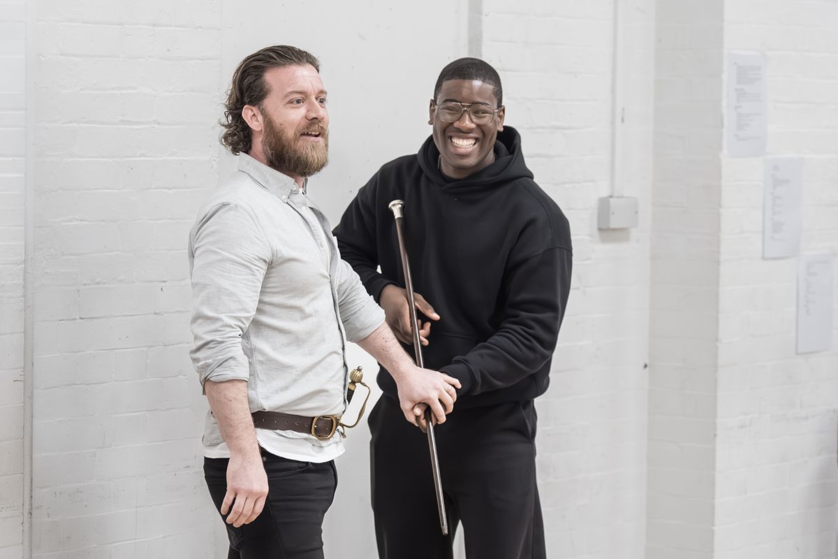 Philip Cumbus and Joseph Christain at Photos: CYRANO DE BERGERAC in Rehearsal at the Noël Coward Theatre
