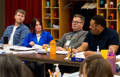 Grey Henson, Megan Mullally, Nick Offerman, Cedric Yarbrough Photo