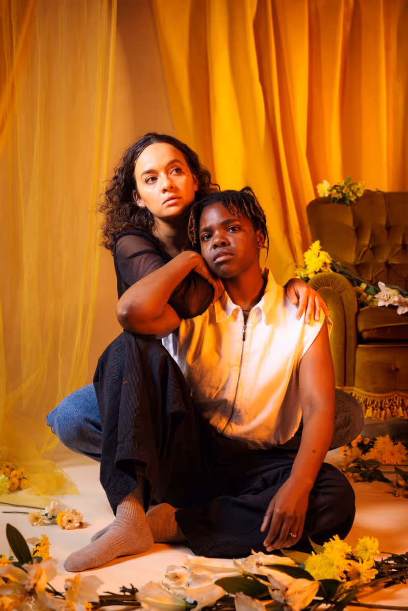 Photo: Francesca Amewudah-Rivers and Nadi Kemp-Sayfi in TENDER at the Bush Theatre — photo 1 of 1