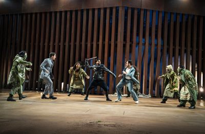 Ariyan Kassam and Zack Lopez Roa (center) and the company  Photo
