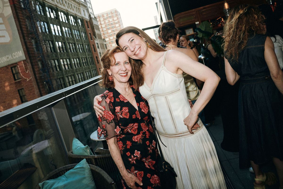 Betsy Aidem and Irene Sofia Lucio  Valerie Terranova at Photos: Men of Broadway Celebrate LIBERATION at Cocktail Party