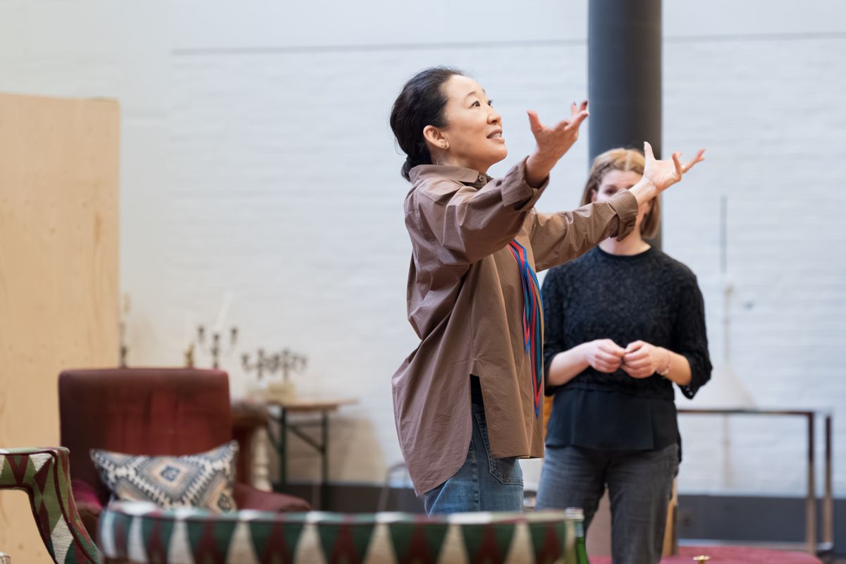 Sandra Oh and Jemima Rooper at Photos: Sandra Oh and More in Rehearsal For THE MISANTHROPE at the National Theatre