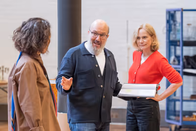 Sandra Oh, Paul Chahidi and Abigail Cruttenden  Photo