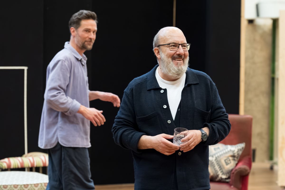 Tom Mison and Paul Chahidi at Photos: Sandra Oh and More in Rehearsal For THE MISANTHROPE at the National Theatre